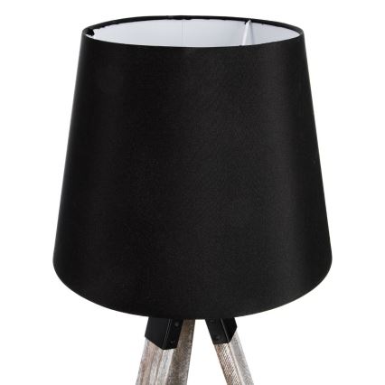 Atmosphera - Stolná lampa RUNO 1xE27/25W/230V drevo/čierna