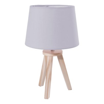 Atmosphera - Stolná lampa TRIPOD 1xE14/40W/230V borovica/sivá