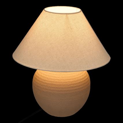 Atmosphera - Stolová lampa SEIYA 1xE27/60W/230V hnedá/béžová