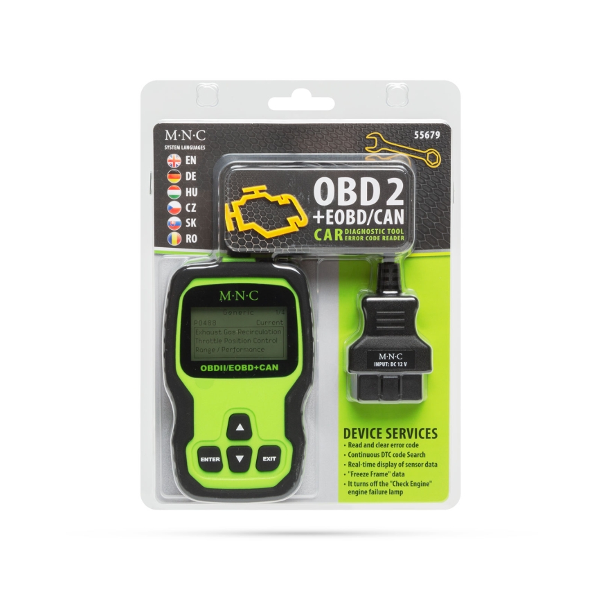 Autodiagnostický tester OBD2/12V
