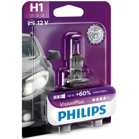 Autožiarovka Philips VISION PLUS 12258VPB1 H1 P14,5s/55W/12V 3250K