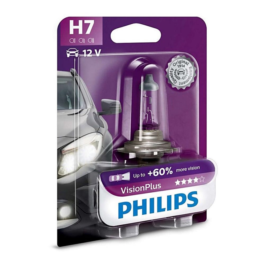 Autožiarovka Philips VISIONPLUS 12972VPB1 H7 PX26d/55W/12V