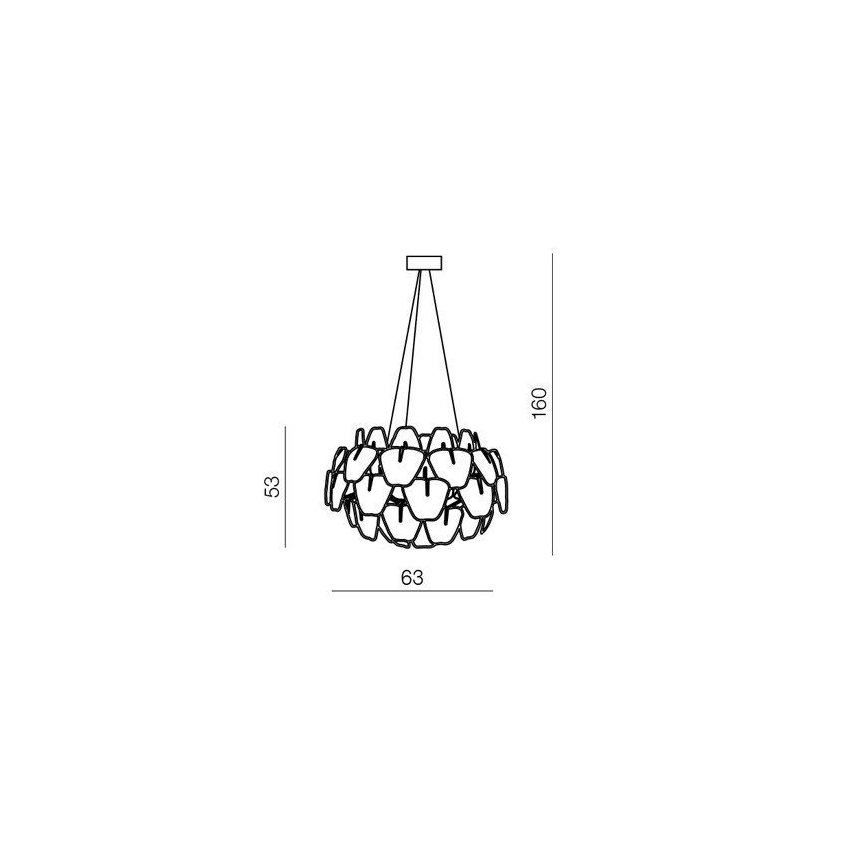 Azzardo AZ0314 - Luster na lanku 3D 3xE27/40W/230V