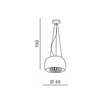 Azzardo AZ0699 - Luster na lanku BURN 5xG9/40W/230V