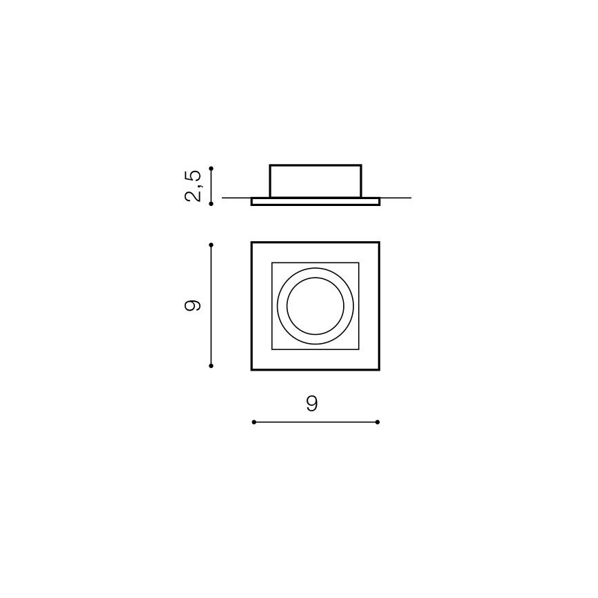 Azzardo AZ0795 - Podhľadové svietidlo PACO 1xGU10/50W/230V