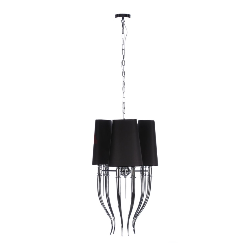 Azzardo AZ1345 - Luster na reťazi DIABLO 6xE14/11W/230V čierna