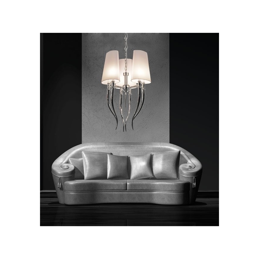 Azzardo AZ1345 - Luster na reťazi DIABLO 6xE14/11W/230V čierna