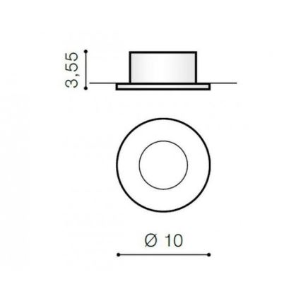 Azzardo AZ1714 - Vonkajšie zápustné svietidlo OSCAR 1xGU10/50W/230V IP44