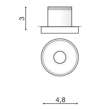 Azzardo AZ2234 - LED Podhľadové svietidlo OKA 1xLED/3W/230V CRI 90