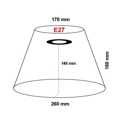 Azzardo AZ2600 - Tienidlo SHADE pr. 260mm čierna