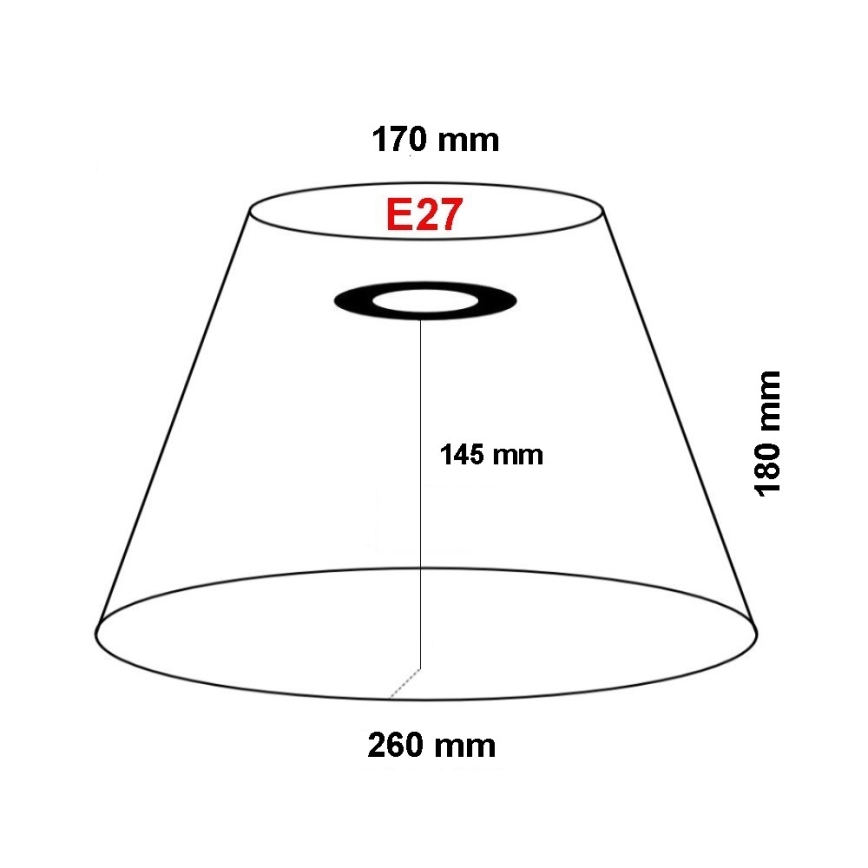 Azzardo AZ2600 - Tienidlo SHADE pr. 260mm čierna