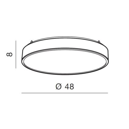 Azzardo AZ2716 - LED Stmievateľné stropné svietidlo COLLODI 1xLED/50W/230V + diaľkové ovládanie