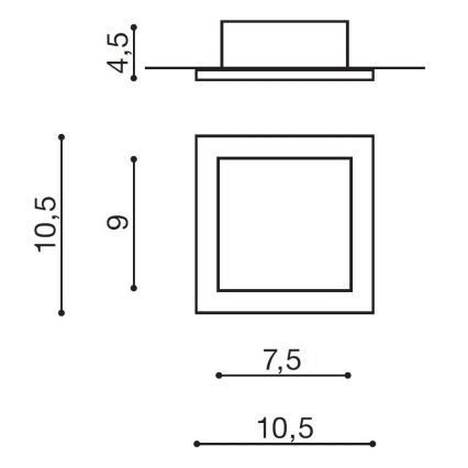 Azzardo AZ2801 - Podhľadové svietidlo MINORKA 1xGU10/50W/230V