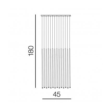 Azzardo AZ3424 - LED Luster na lanku LOUISE 14xLED/3W/230V