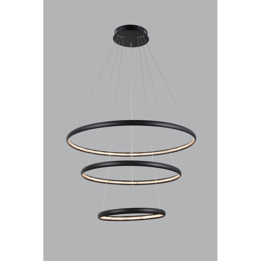 Azzardo AZ4428 - LED Luster na lanku BRIGHTON LED/55W/230V čierna