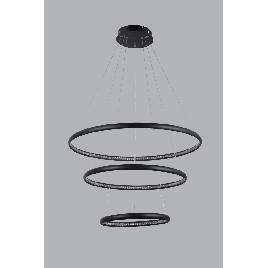 Azzardo AZ4428 - LED Luster na lanku BRIGHTON LED/55W/230V čierna