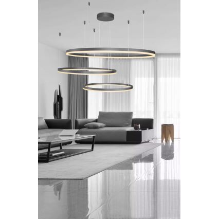 Azzardo AZ4707 - LED luster na lanku HALO LED/130W/230V čierny