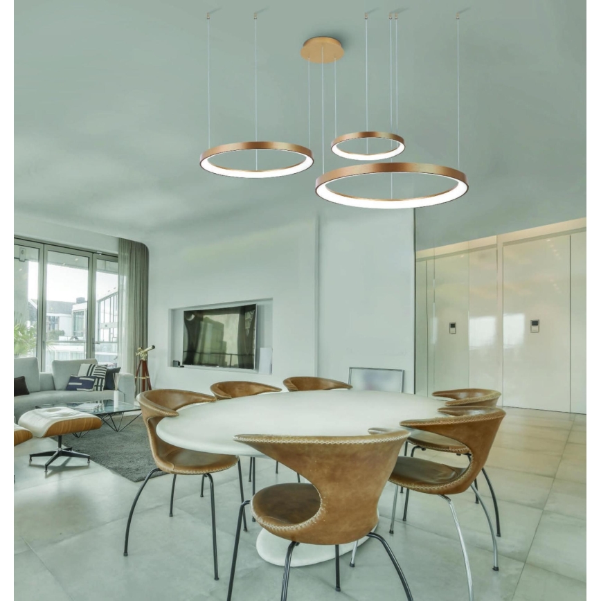 Azzardo AZ5023 - LED Stmievateľný luster na lanku AGNES LED/60W/230V pr. 78 cm zlatá