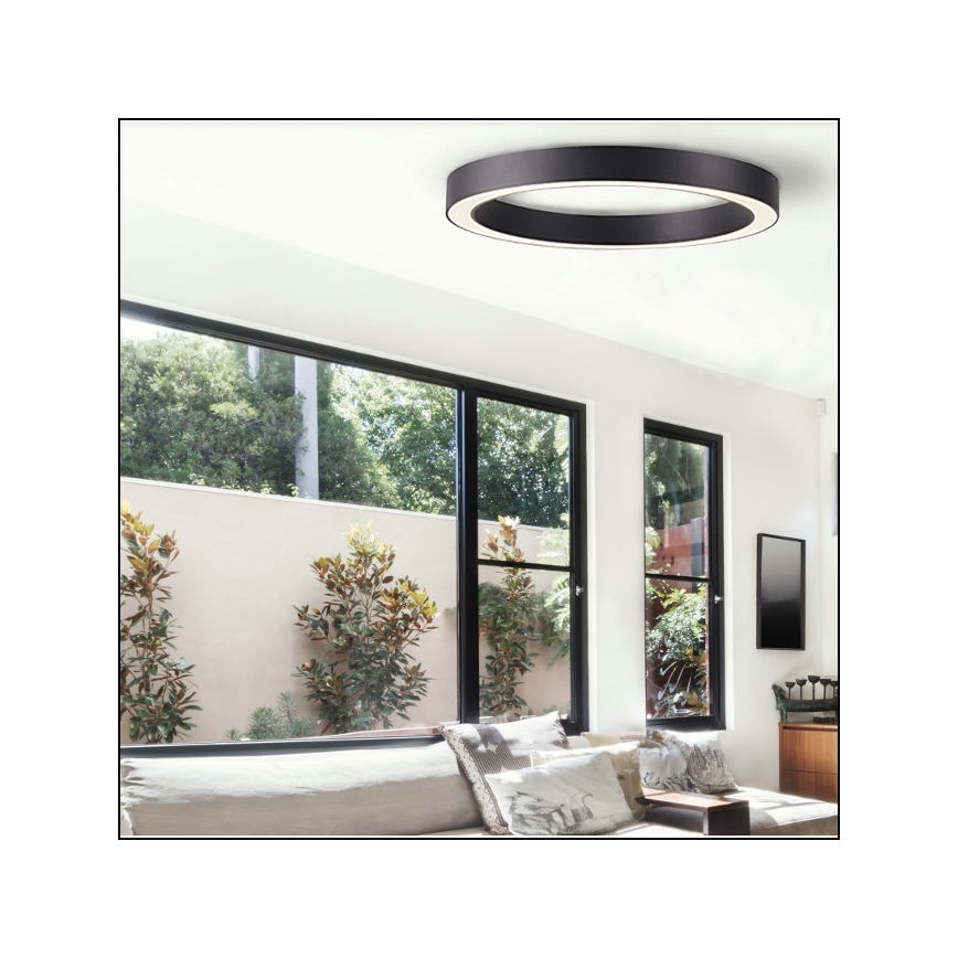 Azzardo AZ5041 - LED Stmievateľné stropné svietidlo MARCO LED/100W/230V čierna + diaľkové ovládanie