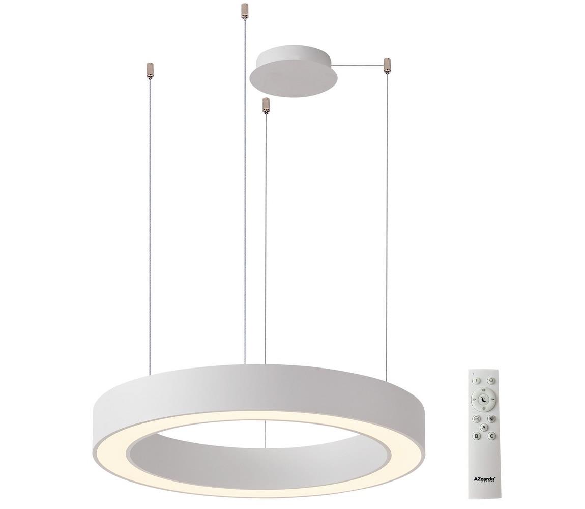 Azzardo - stmievateľný LED luster na lanku MARCO LED/100W/230V biela + diaľkové ovládanie