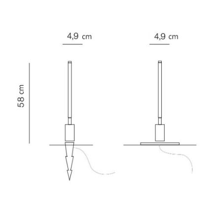 Azzardo AZ5337 - LED Vonkajšia lampa FREDO LED/6W/230V IP54 58 cm