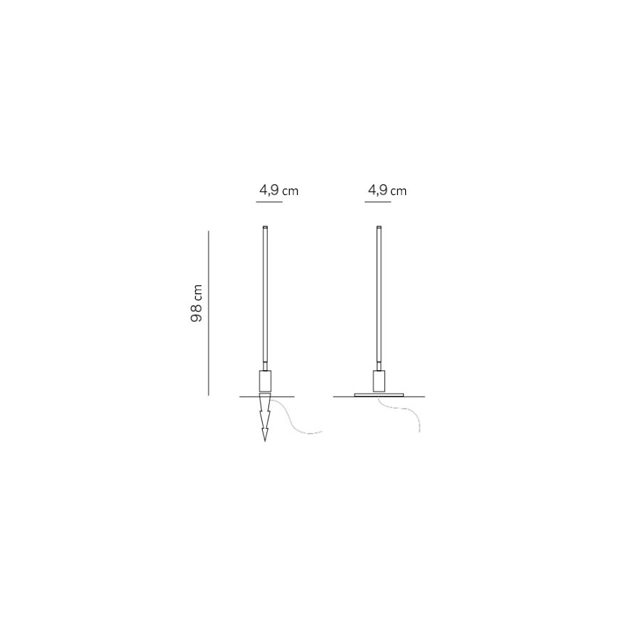 Azzardo AZ5338 - LED Vonkajšia lampa FREDO LED/12W/230V IP54 98 cm