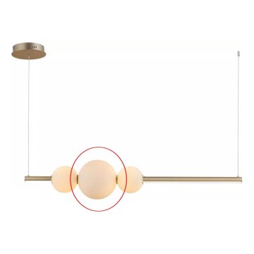 Azzardo - Náhradné sklo k lustru SANDRA biela - veľké pr. 22 cm