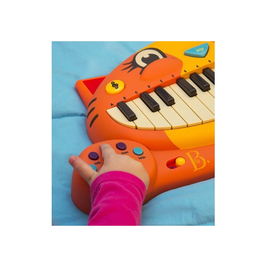 B-Toys - Detské piano s mikrofónom Kočka 4xAA