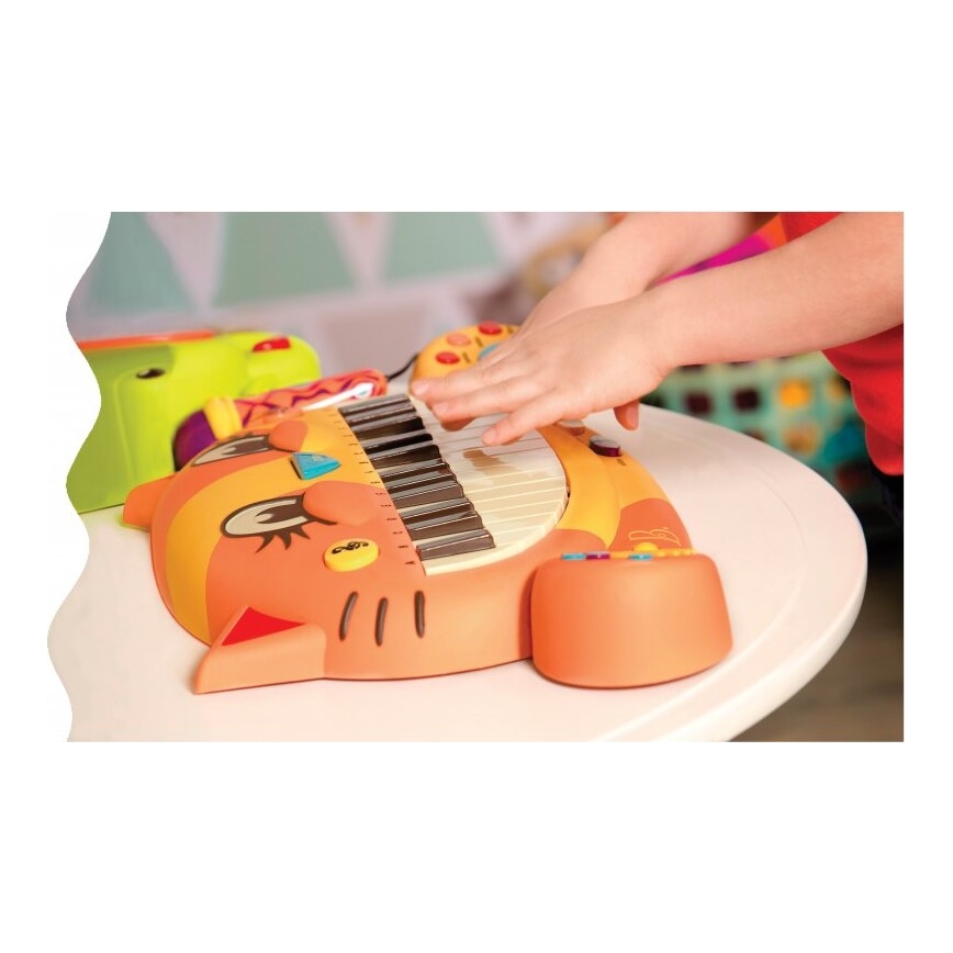 B-Toys - Detské piano s mikrofónom Kočka 4xAA