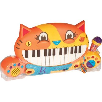 B-Toys - Detské piano s mikrofónom Kočka 4xAA