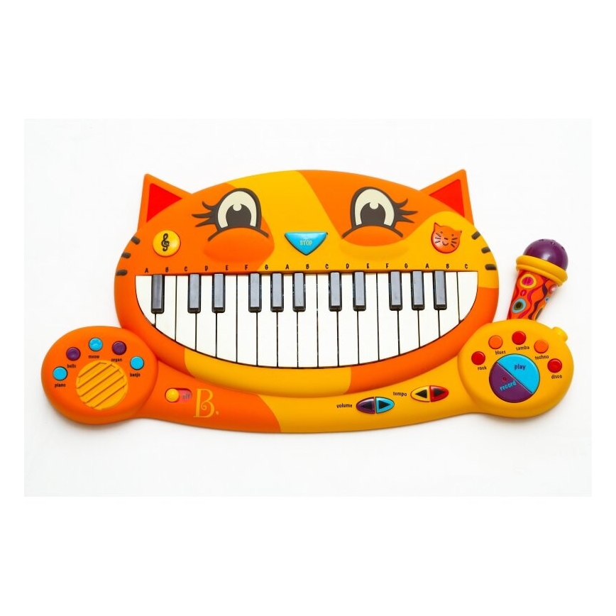 B-Toys - Detské piano s mikrofónom Kočka 4xAA