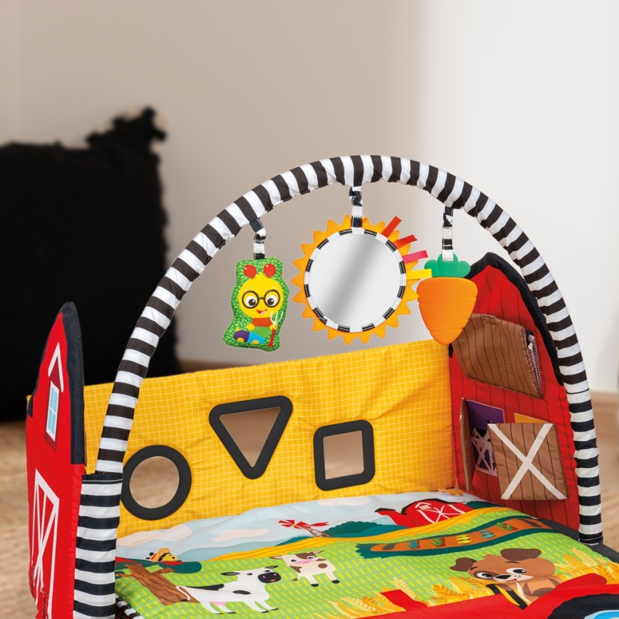 Baby Einstein - Detská hracia deka BUSY BARNYARD 4xAA