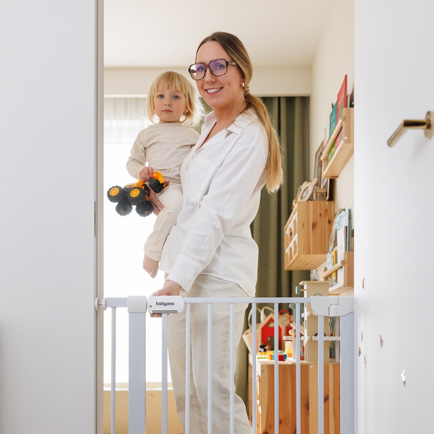 BabyOno - Bezpečnostná bránka 75-96 cm biela