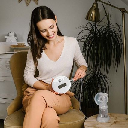 BabyOno - Odsávačka materského mlieka elektronická Nurse Pro 4xAA/6V 1000 mAh
