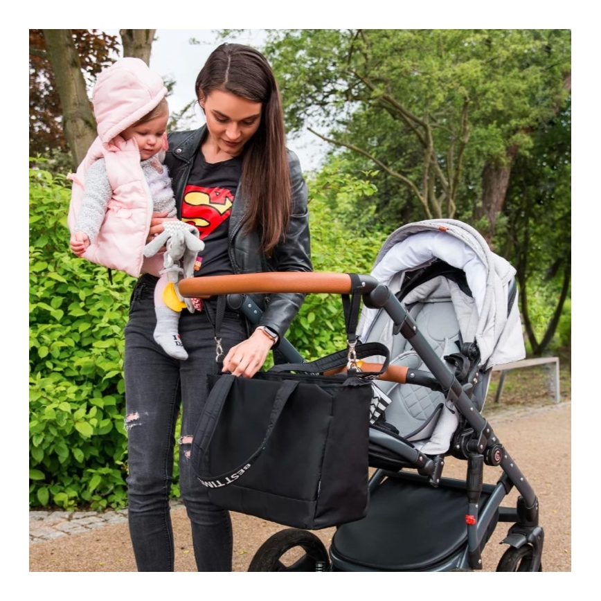 BabyOno - Prebaľovacia taška na kočík Best Time Ever čierna