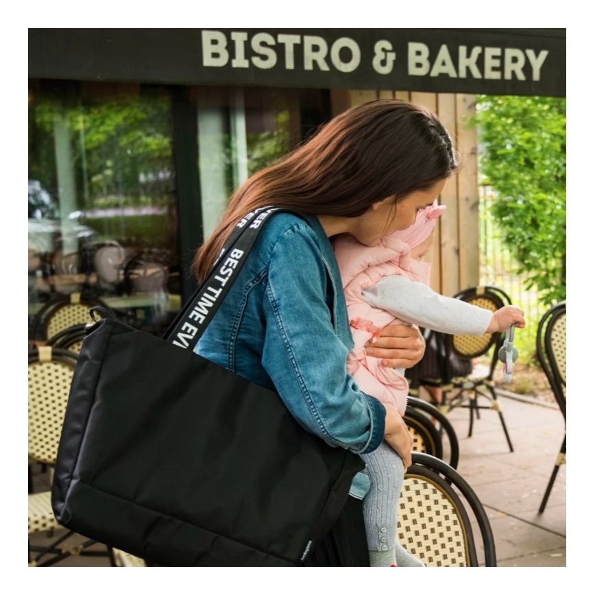 BabyOno - Prebaľovacia taška na kočík Best Time Ever čierna