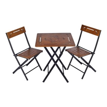 Balkónový set drevo/kov