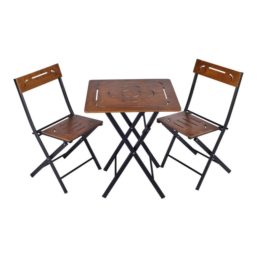 Balkónový set drevo/kov