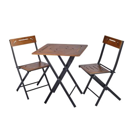 Balkónový set drevo/kov