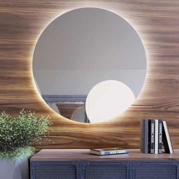 Baltica Design - LED kúpeľňové nástenné zrkadlo s podsvietením BRIGHT LED/15W/230V 4500K pr. 60 cm IP65