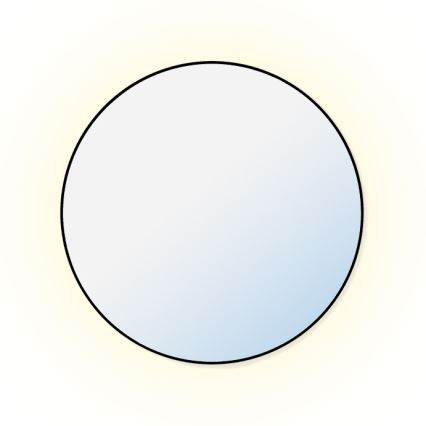 Baltica Design - LED kúpeľňové nástenné zrkadlo s podsvietením BRIGHT LED/15W/230V 3000K pr. 80 cm IP65 čierna