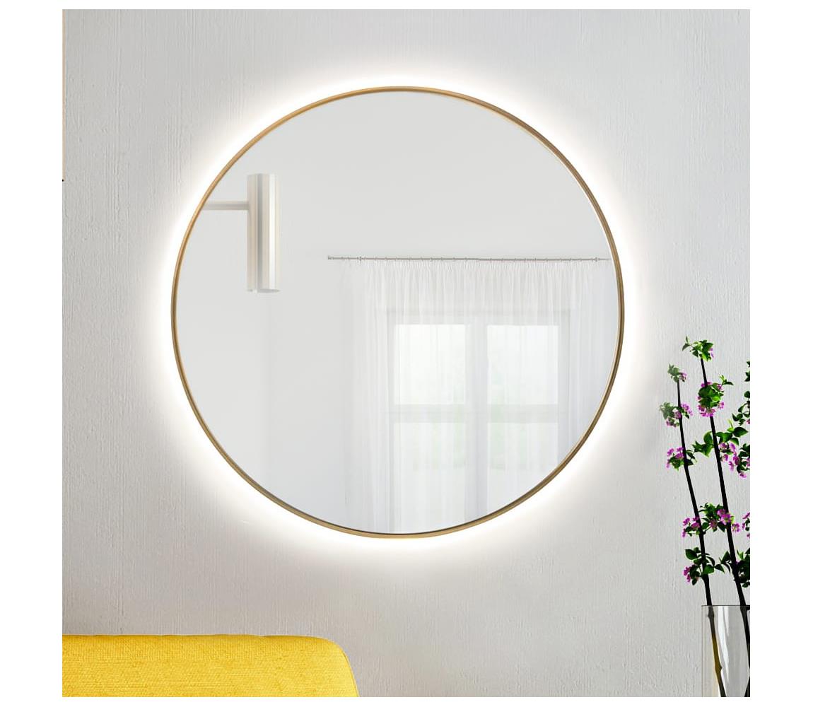 Baltica Design - LED zrkadlo s podsvietením BRIGHT 15W/230V 4500K pr. 80 cm IP65 zlaté Bright 80 Golden, neutral