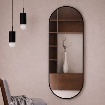 Baltica Design - Nástenné zrkadlo TINY BORDER 140x60 cm čierne