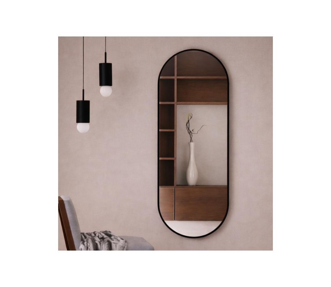 Baltica Design - Nástenné zrkadlo TINY BORDER 140x60 cm čierne Tiny Border Pastille 140x60 Black