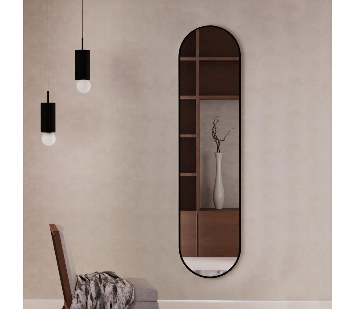Baltica Design - Nástenné zrkadlo TINY BORDER 155x40 cm čierne TINY BORDER Pastille 155x40 BLACK