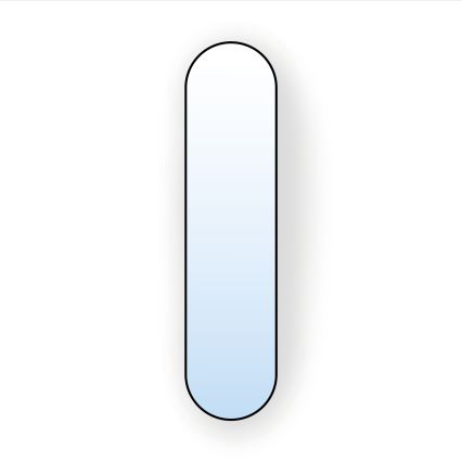 Baltica Design - Nástenné zrkadlo TINY BORDER 155x40 cm čierne