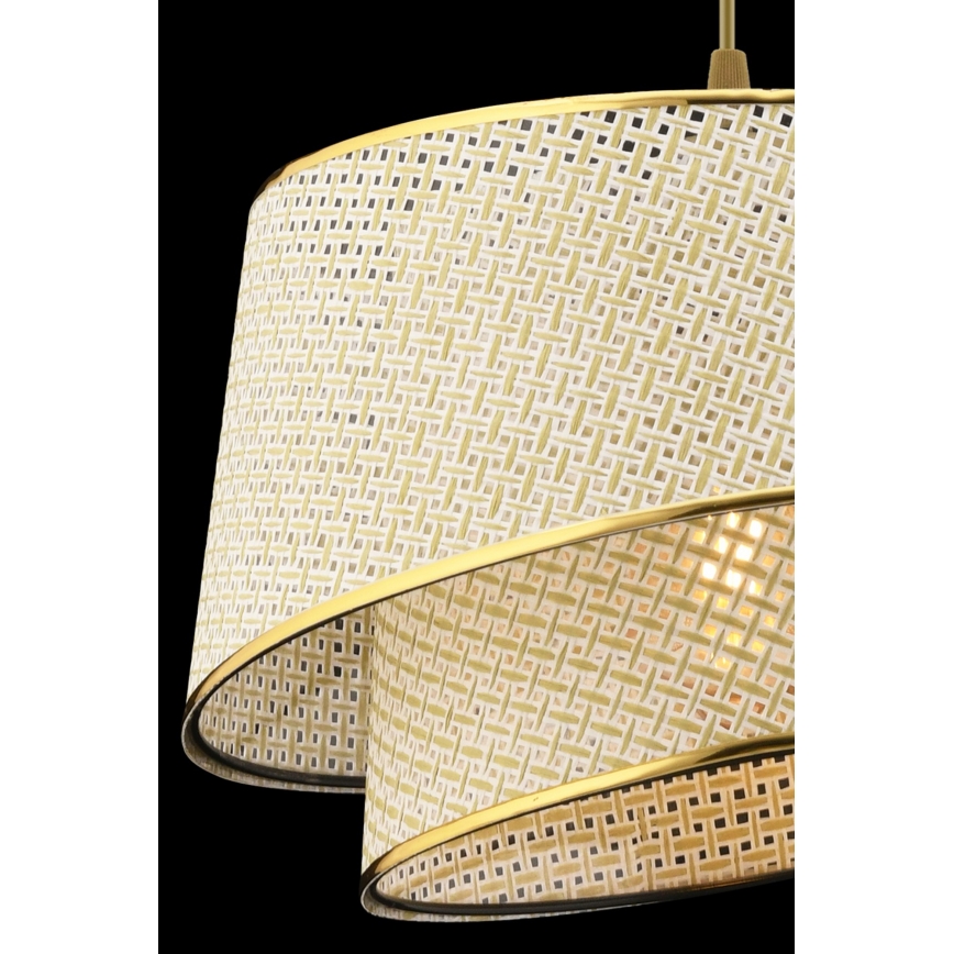 BARETTE 1xE27/60W/230V krémová/zlatá závesná lampa