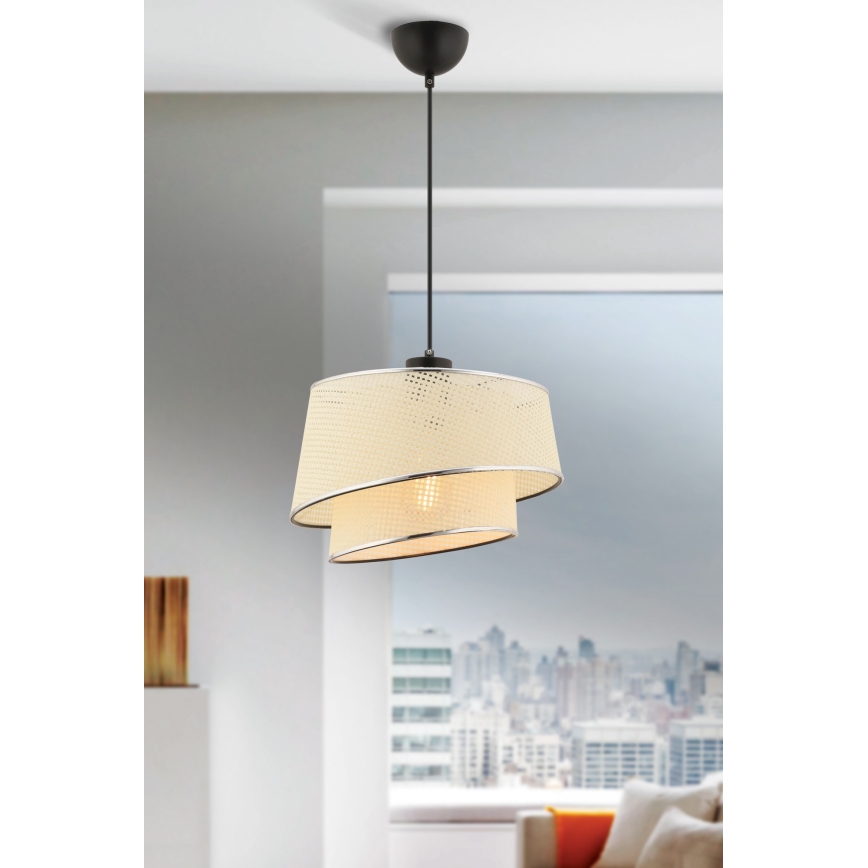 BARETTE stropná lampa 1xE27/60W/230V krémová/lesklý chróm