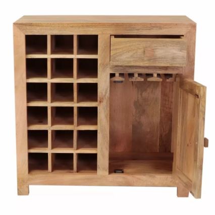 Barová skrinka HINA 90x90 cm masív/mangovník