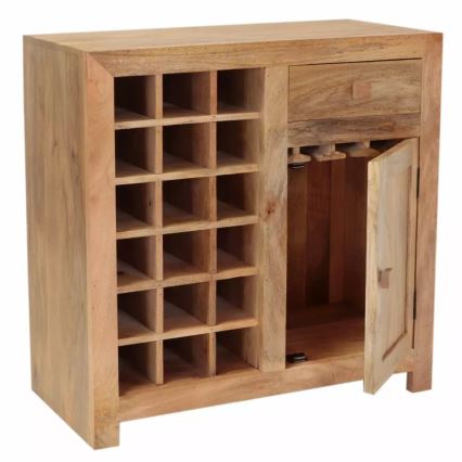 Barová skrinka HINA 90x90 cm masív/mangovník